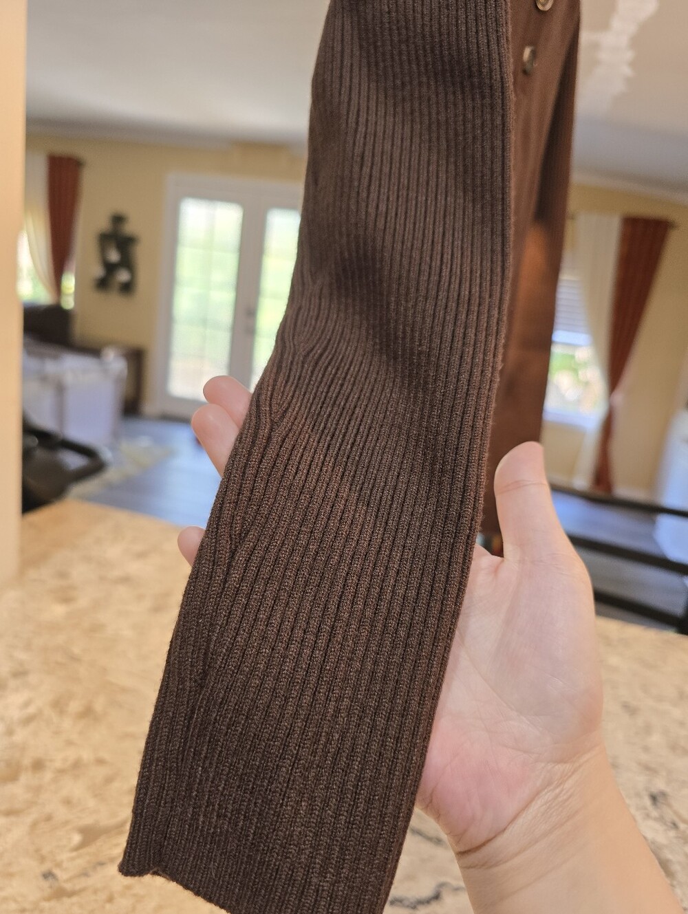 NWT Joe's Jeans The Lisa Polo Sweater in  XS Chocolate (Brown) - Picture 9 of 10